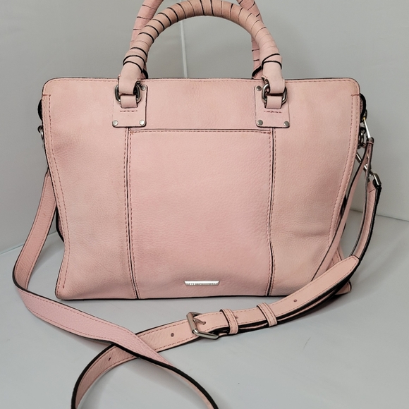 Rebecca Minkoff Medium Bree Leather Satchel Pink - Picture 8 of 16